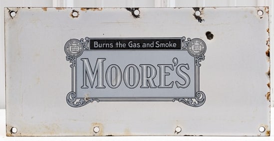 Vintage SSP Moores Stoves & Furnaces Advertising Sign