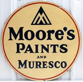 Vintage DST Moore's Paints & Muresco Advertising Sign