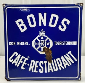 Vintage SSP Bonds Cafe-Restaurant Advertising Sign