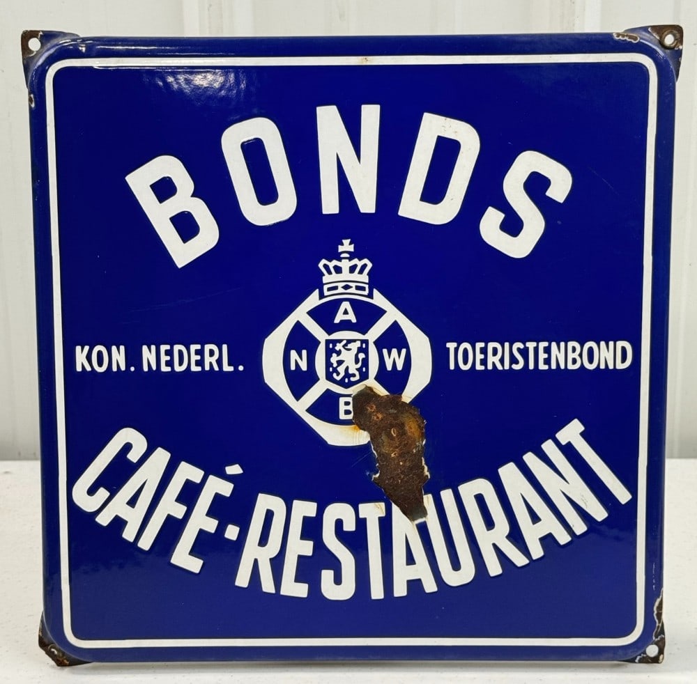 Vintage SSP Bonds Cafe-Restaurant Advertising Sign (1 of 8)