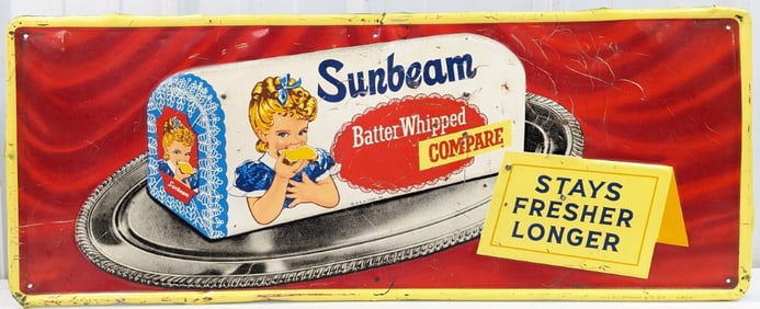 Vintage SST Sunbeam Bread Advertising Sign