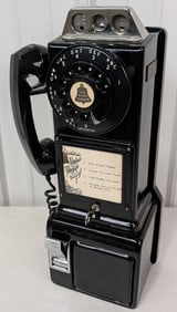 Restored Vintage Western Electric 3-Slot Coin-Op Payphone