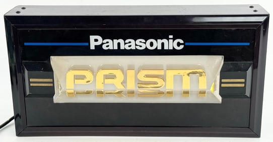 Vintage 1980s-90s Panasonic Prism Lighted Countertop Sign