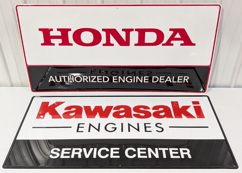 4ft SST Honda & Kawasaki Engines Embossed Dealer Signs (1 of 9)
