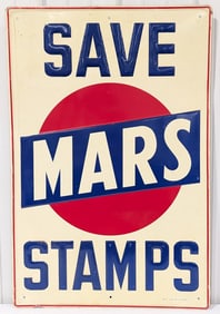 Vintage SST Mars Stamps Embossed Sign