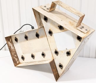 Vintage 2-Sided Lighted Arrow Advertising Sign