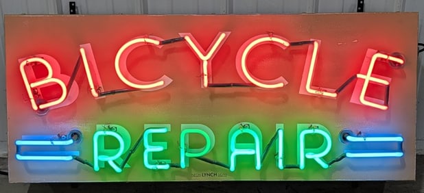 3-1/2ft Custom Bicycle Repair Neon Sign