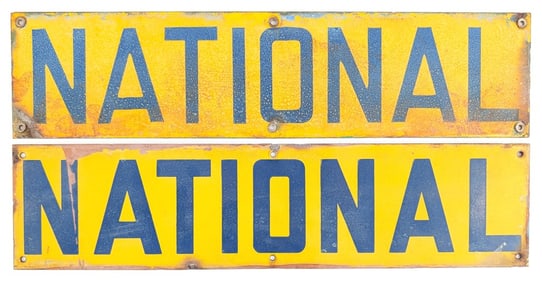 (2) Single Sided Porcelain National Signs