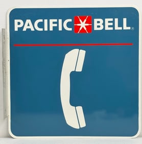 Vintage DST Pacific Bell Telephone Flange Sign