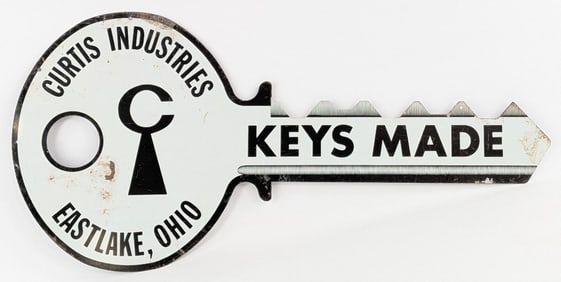 DST Curtis Industries Keys Made Die-Cut Advertising Sign