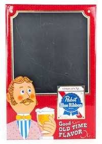 Vintage Pabst Blue Ribbon Beer Chalkboard Advertising Sign