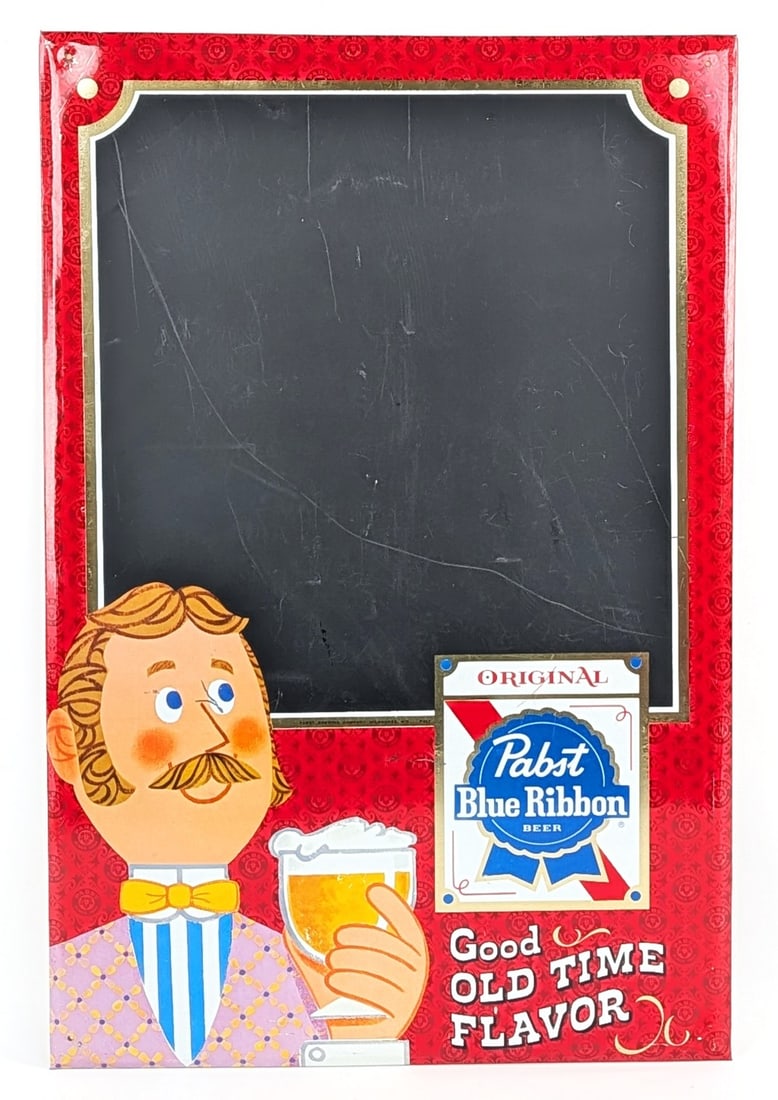 Vintage Pabst Blue Ribbon Beer Chalkboard Advertising Sign (1 of 7)