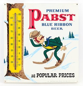 Vintage SST Pabst Blue Ribbon Beer Advertising Thermometer