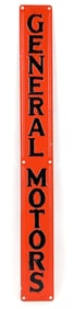 General Motors Embossed Vertical Metal Sign