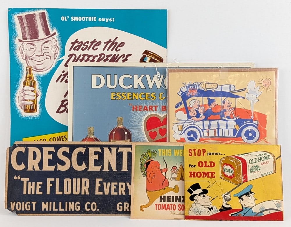 (6) Vintage Cardstock & Paper Advertising Signs (1 of 17)