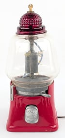 Vintage 1 Cent Silver King Hot Peanut Dispenser Machine