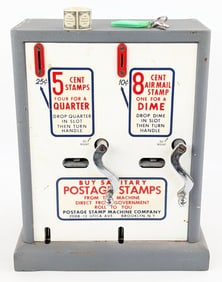Vintage Postage Stamps Coin Operated Vending Machine
