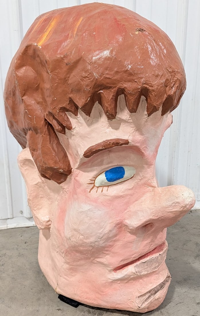 Giant Vintage Paper Mache Parade Head Mask (1 of 6)