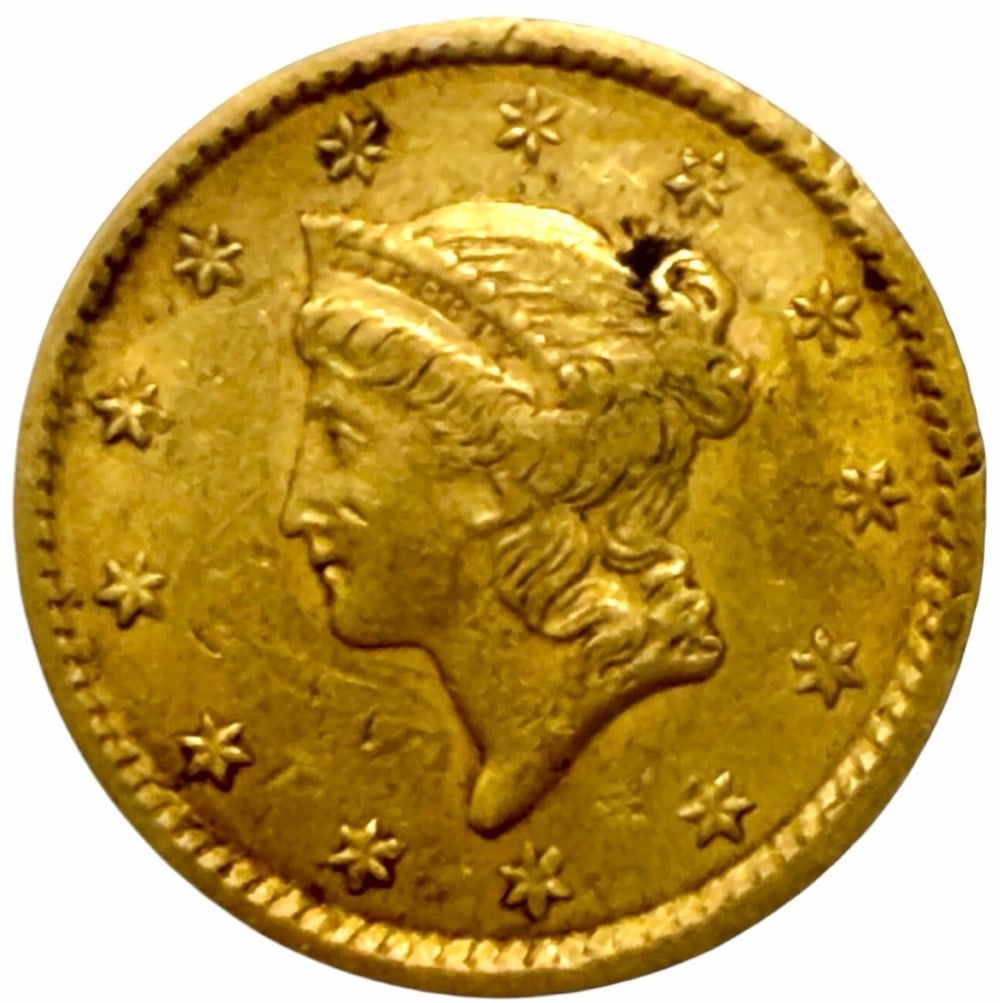 1851 United States Liberty Head $1 Gold Piece (1 of 2)