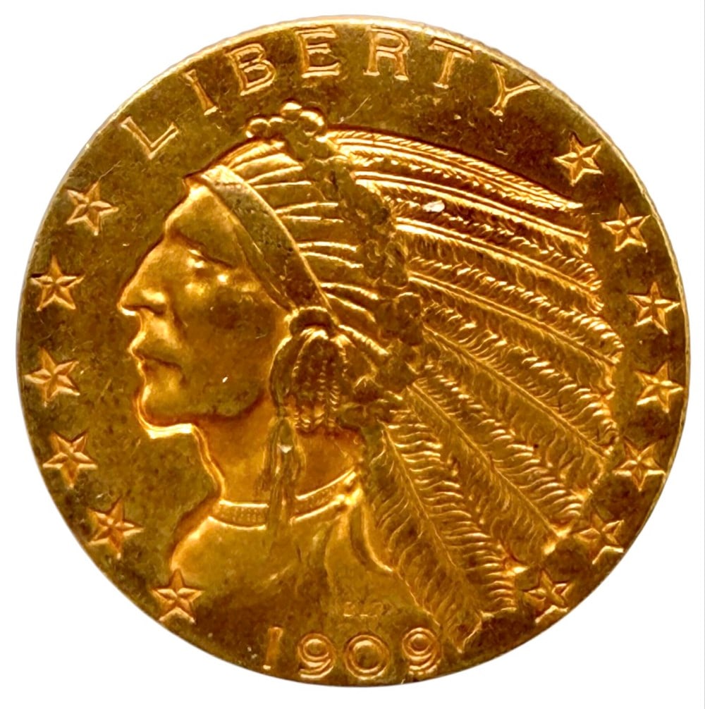 1909-D United States Indian Head $5 Gold Piece (1 of 2)