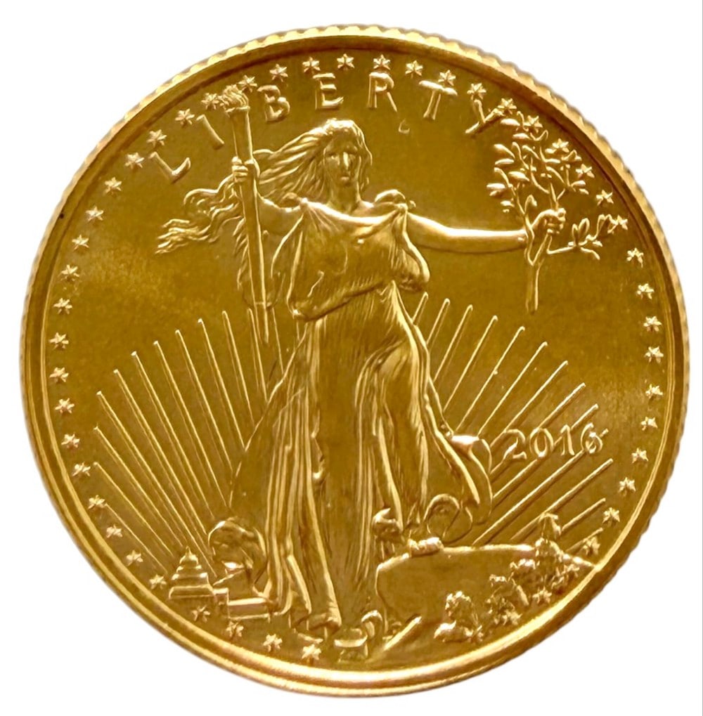 2016 United States $5 American Eagle 1/10th Ounce Gold Coins (1 of 2)