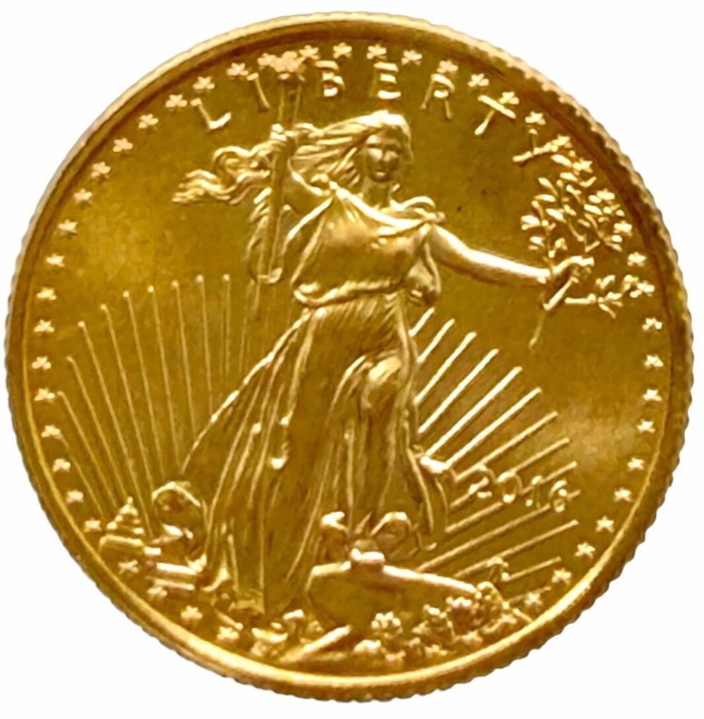 2016 United States $5 American Eagle 1/10th Ounce Gold Coin (1 of 2)