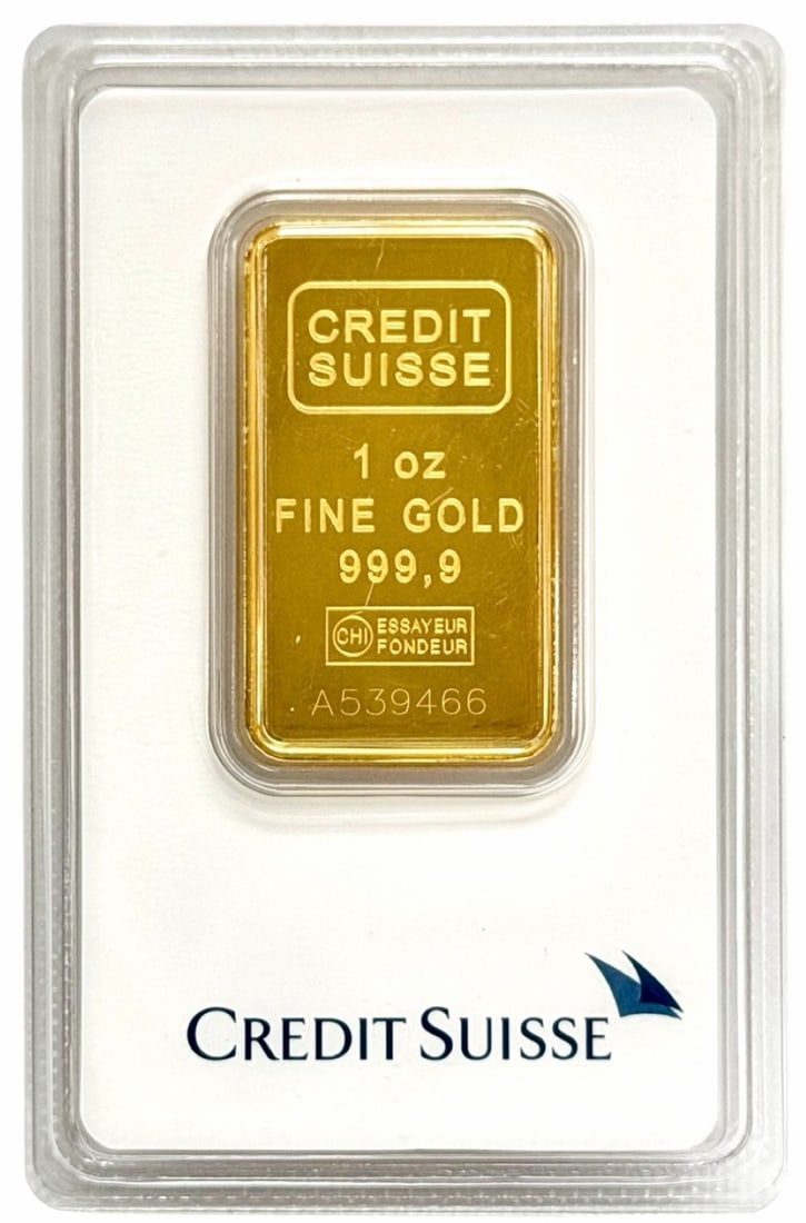 Credit Suisse One Troy Ounce .9999 Fine Gold Bar In Original Packaging: Credit Suisse 1 Troy Ounce .9999 Fine Gold Bar In Original Packaging.