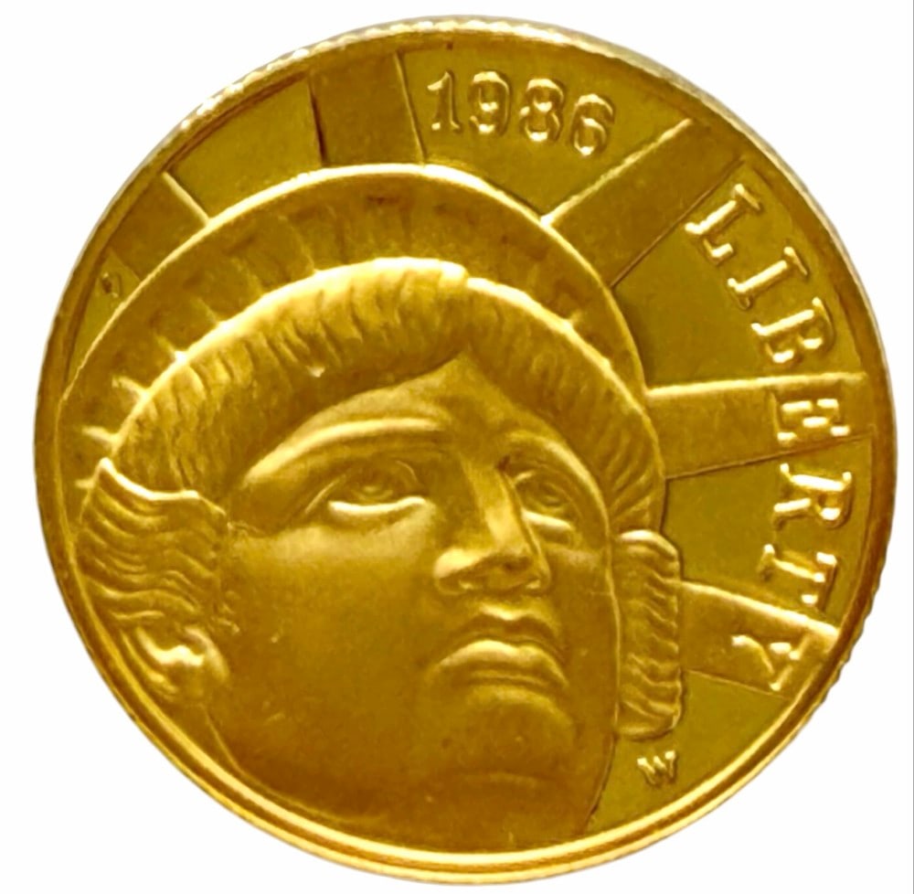 1986-W United States $5 Statue Of Liberty Commemorative Gold Proof Coin (1 of 2)