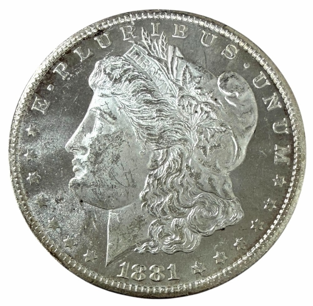 1881-CC United States Morgan Silver Dollar (1 of 2)