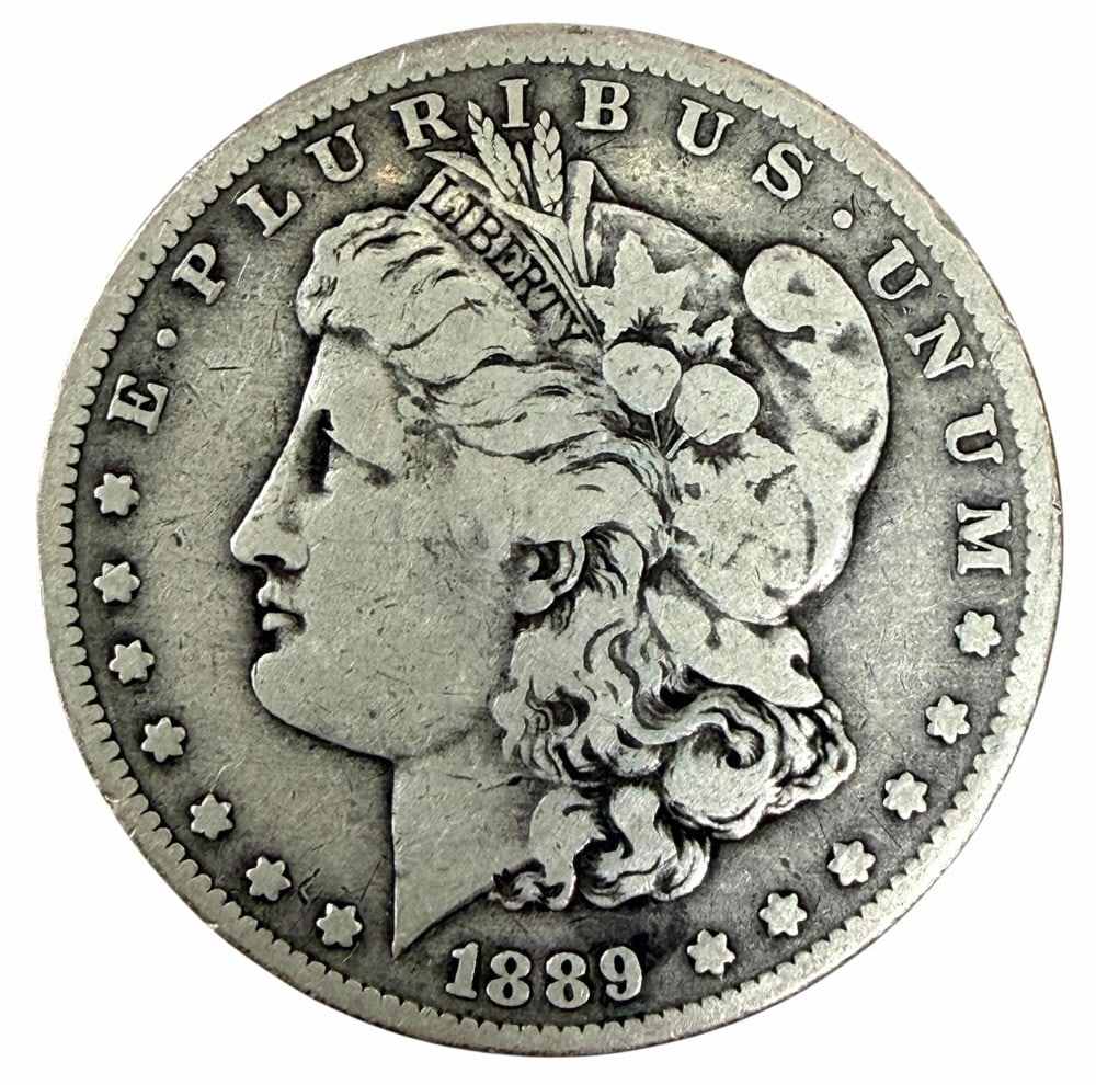 Key Date 1889-CC United States Morgan Silver Dollar: Key Date 1889-CC United States Morgan Silver Dollar in circulated condition.