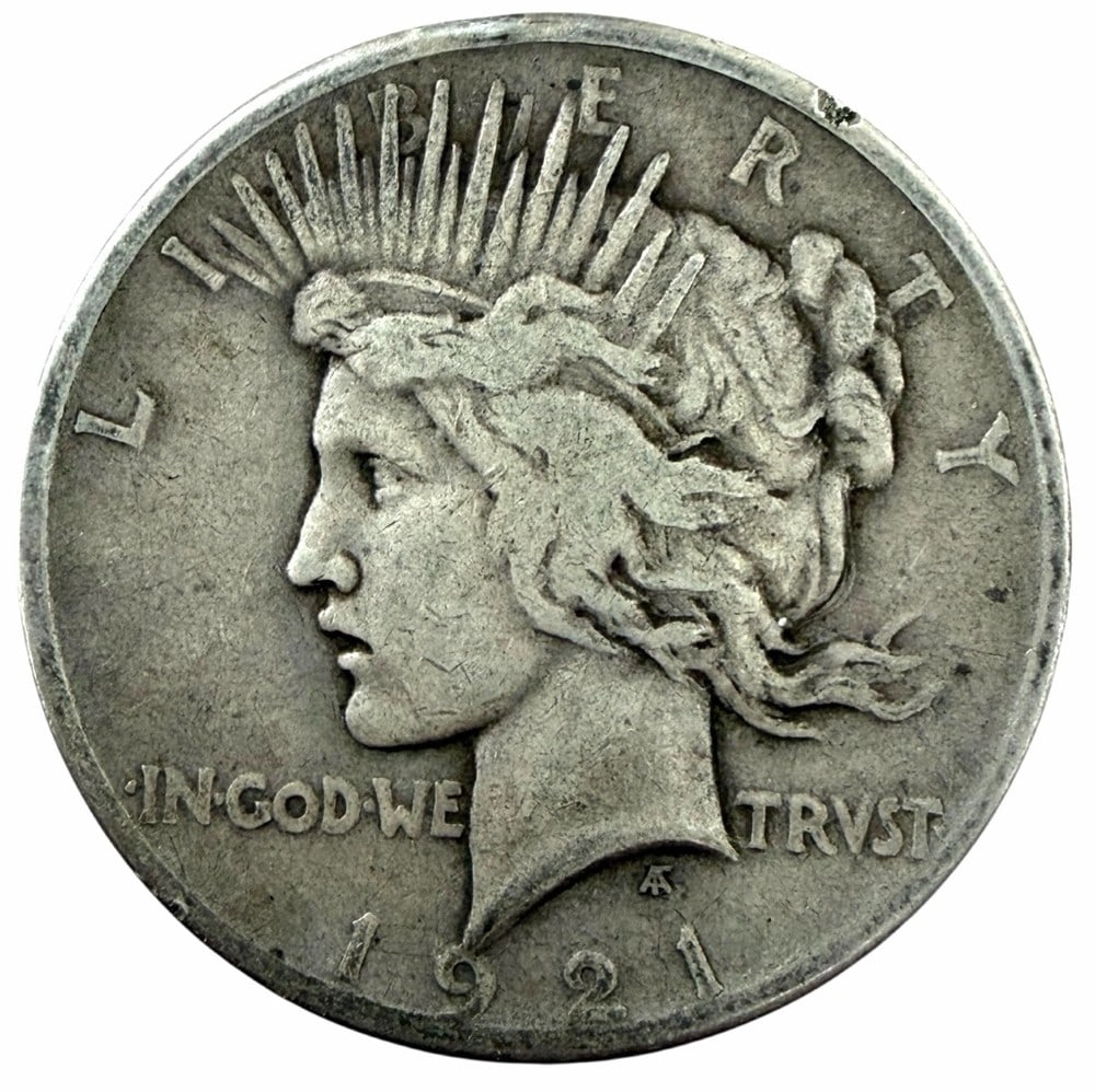 1921 United States High Relief Peace Silver Dollar (1 of 2)