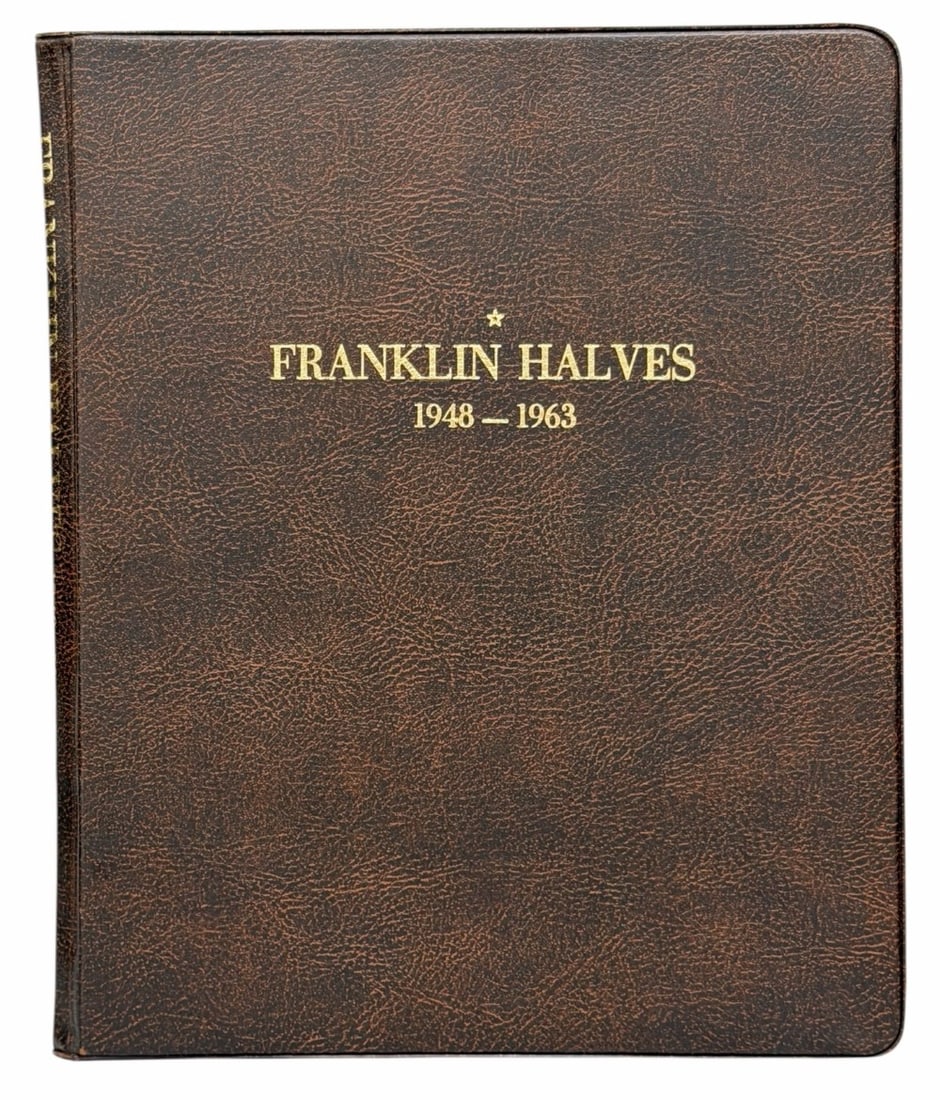 35 Piece Complete 1948-1963 United States Franklin Silver Half Dollar Set: 35 Piece Complete 1948-1963 United States Franklin Silver Half Dollar Set without proof issues. The set is in above average circulated condition with many higher grade coins. Comes in a Harco Album. $