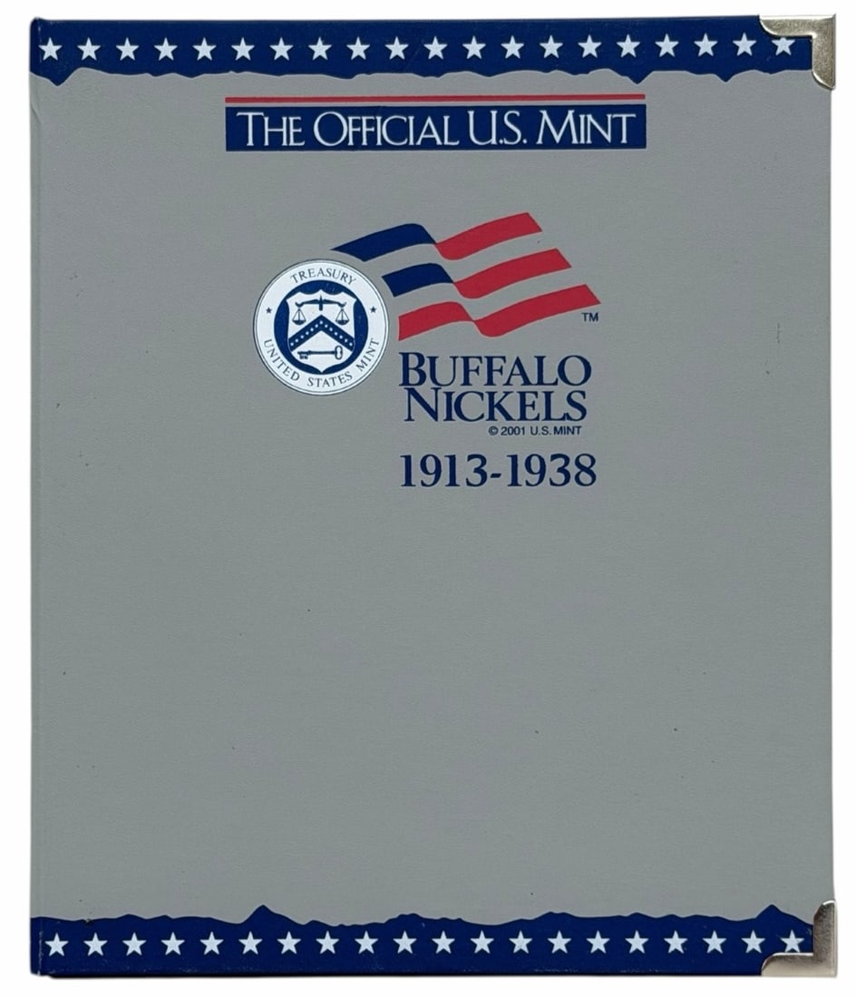 60 Piece 1913-1938 United States Indian Head "Buffalo" Nickel Partial Set: 60 Piece 1913-1938 United States Indian Head "Buffalo" Nickel Partial Set. The set is in circulated condition and is complete except for the 1913-D Var. 2, 1913-S Var. 2, 1915-S, 1918/17-D, 1921-S, 19