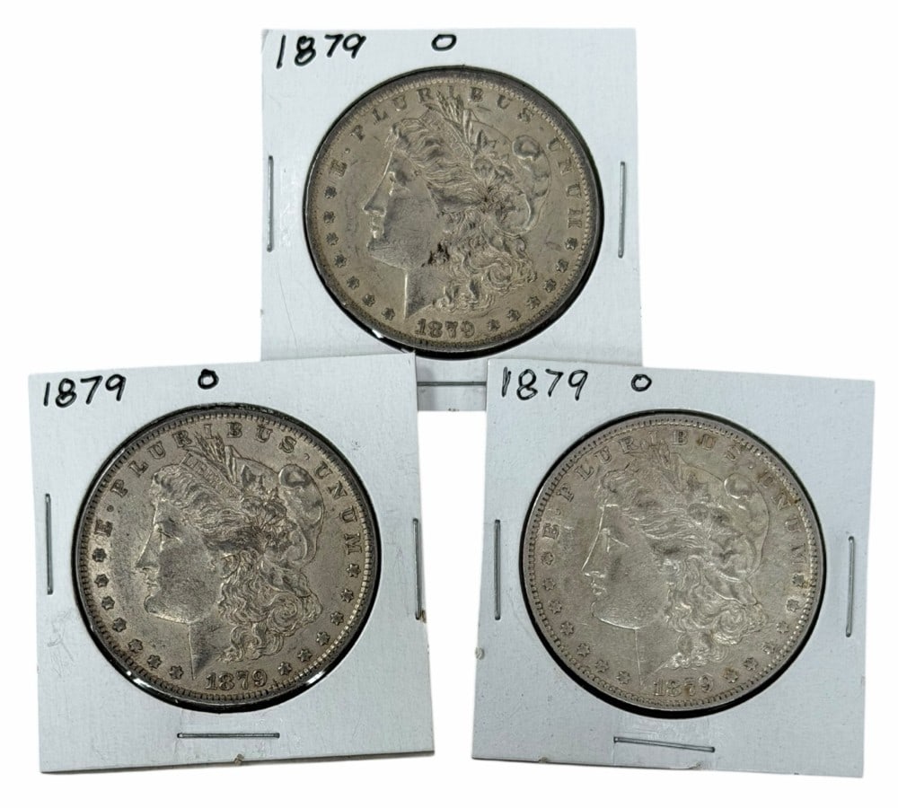 (3) 1879-O United States Morgan Silver Dollars (1 of 2)