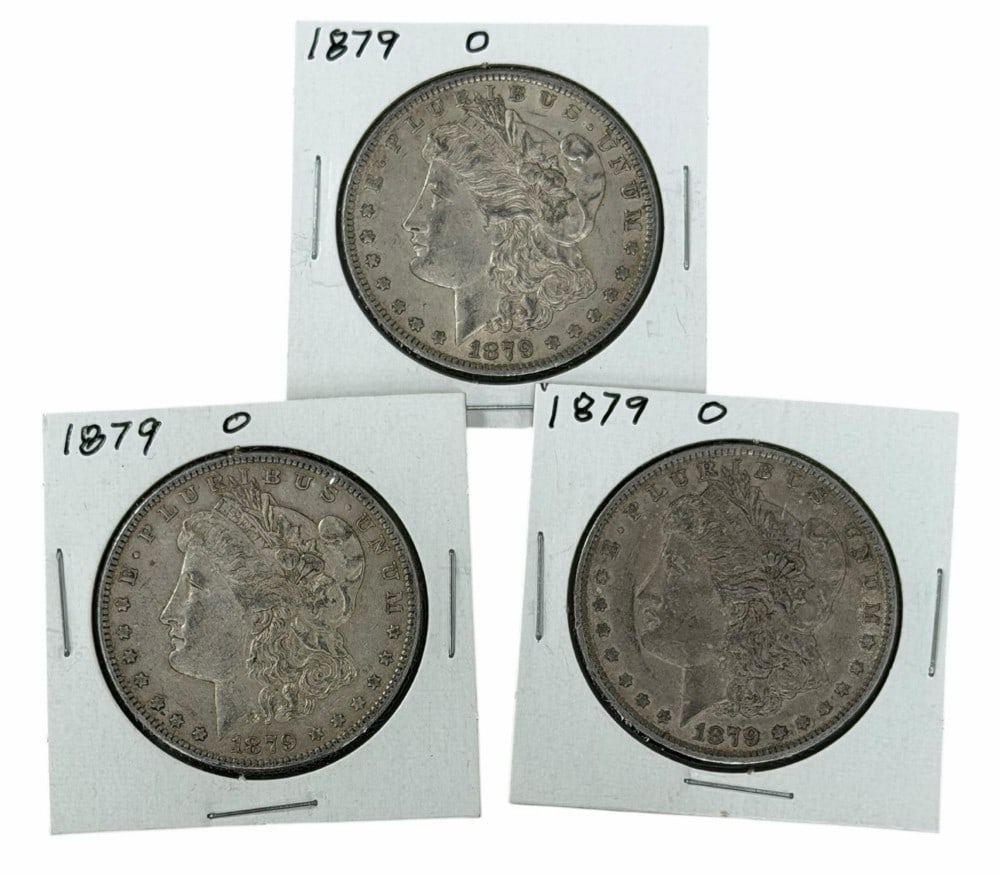 (3) 1879-O United States Morgan Silver Dollars (1 of 2)