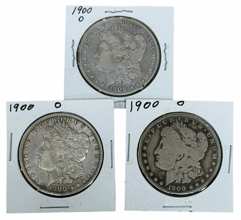 (3) 1900-O United States Morgan Silver Dollars (1 of 2)