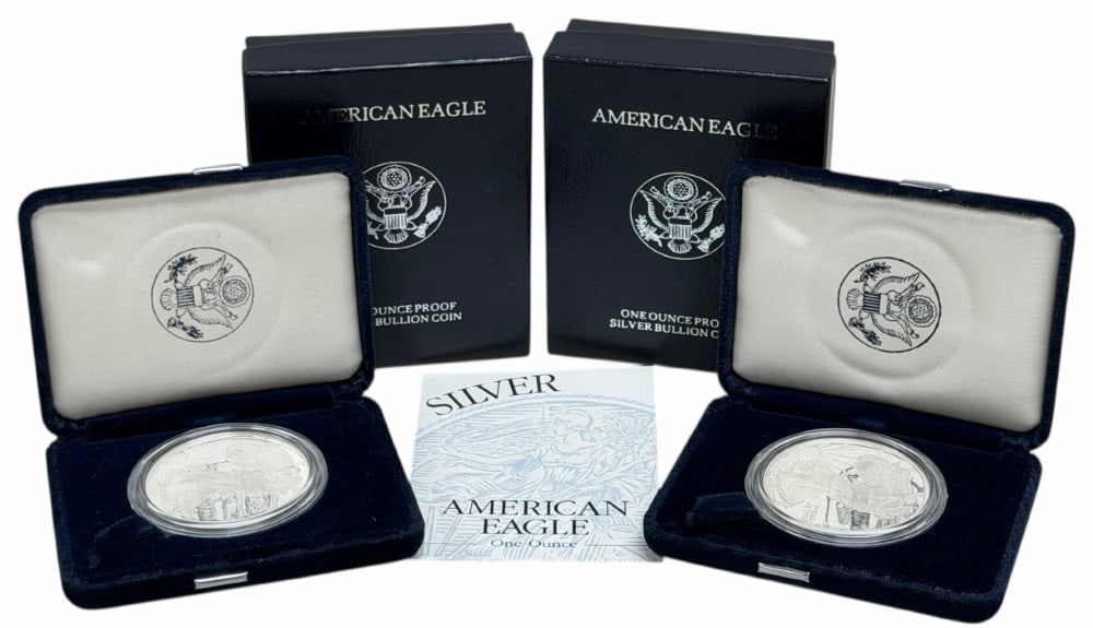1996-P & 1997-P American Silver Eagle Proof Coins (1 of 3)