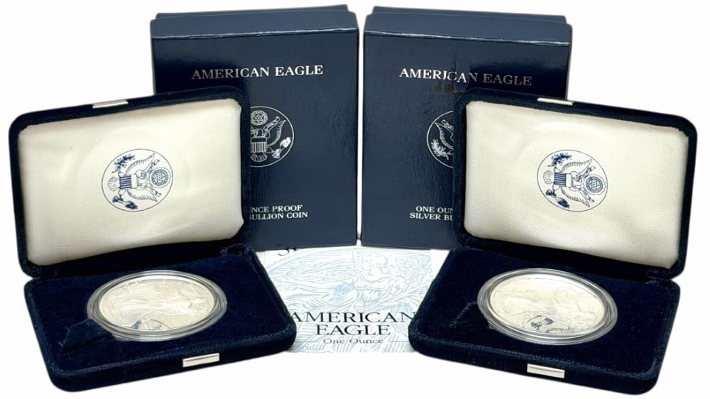 (2) 2003-W American Silver Eagle Proof Coins (1 of 4)