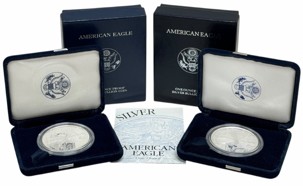1996-P & 2005-W American Silver Eagle Proof Coins (1 of 3)