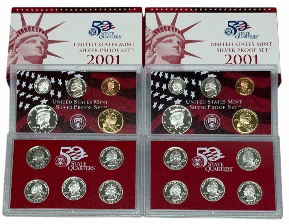 (2) 2001 United States Mint Silver Proof Sets (1 of 3)