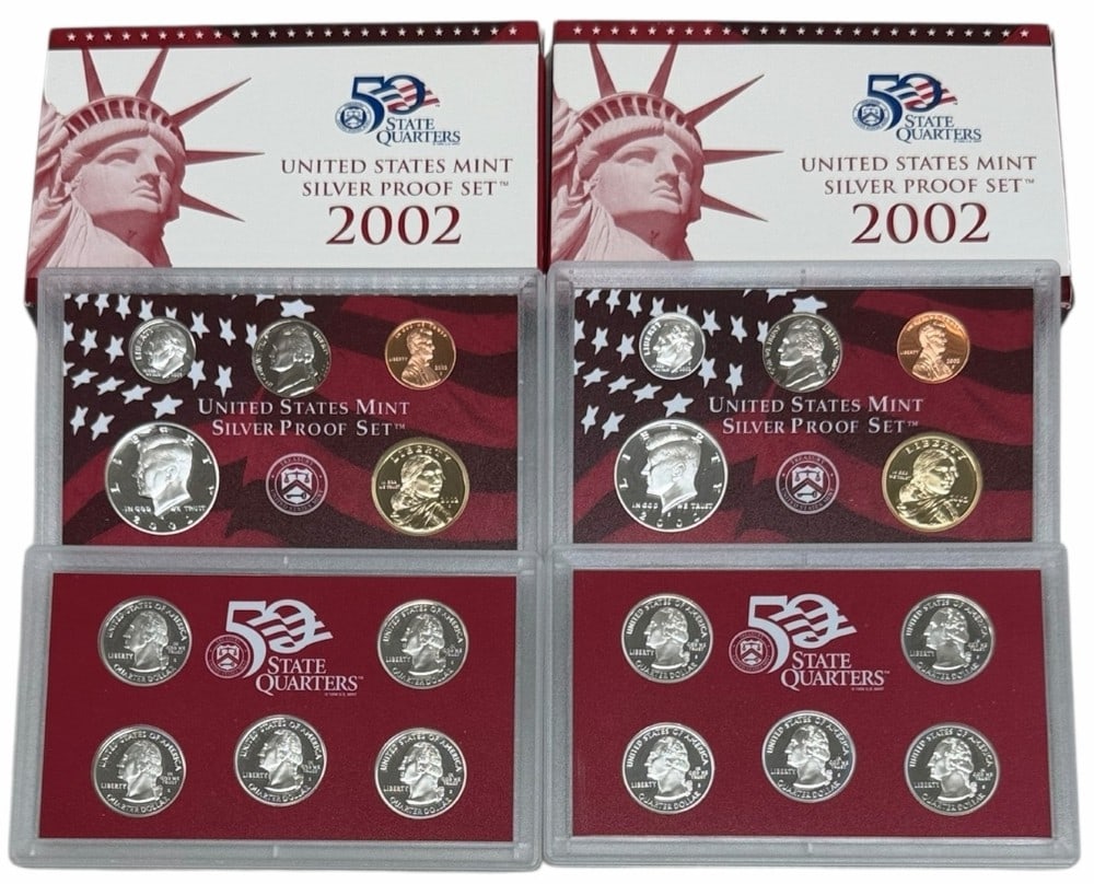 (2) 2002 United States Mint Silver Proof Sets (1 of 3)