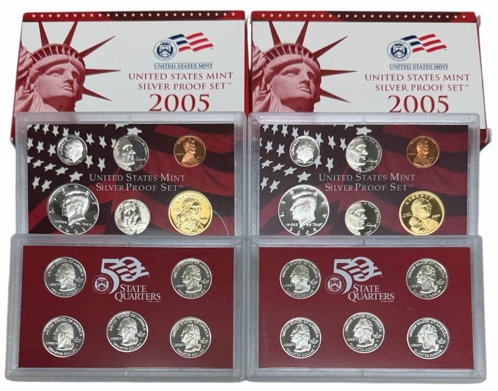 (2) 2005 United States Mint Silver Proof Sets (1 of 3)