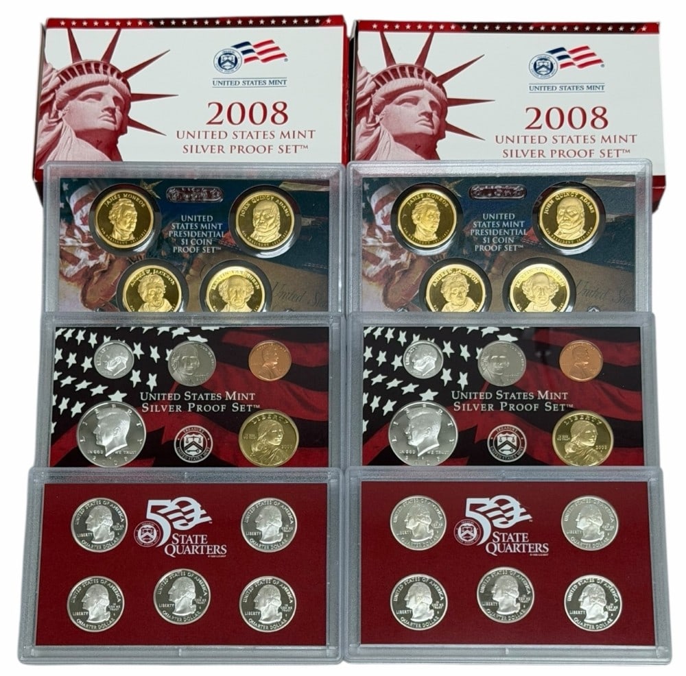(2) 2008 United States Mint Silver Proof Sets (1 of 4)