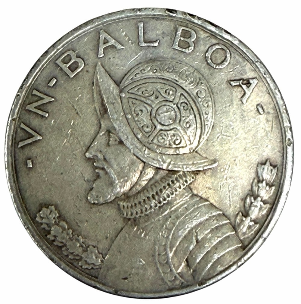 1931 Panama One Balboa Silver Coin: 1931 Panama One Balboa Silver Coin. The coin is in average circulated condition and is 90% silver. Actual silver weight is .7734 troy ounces.