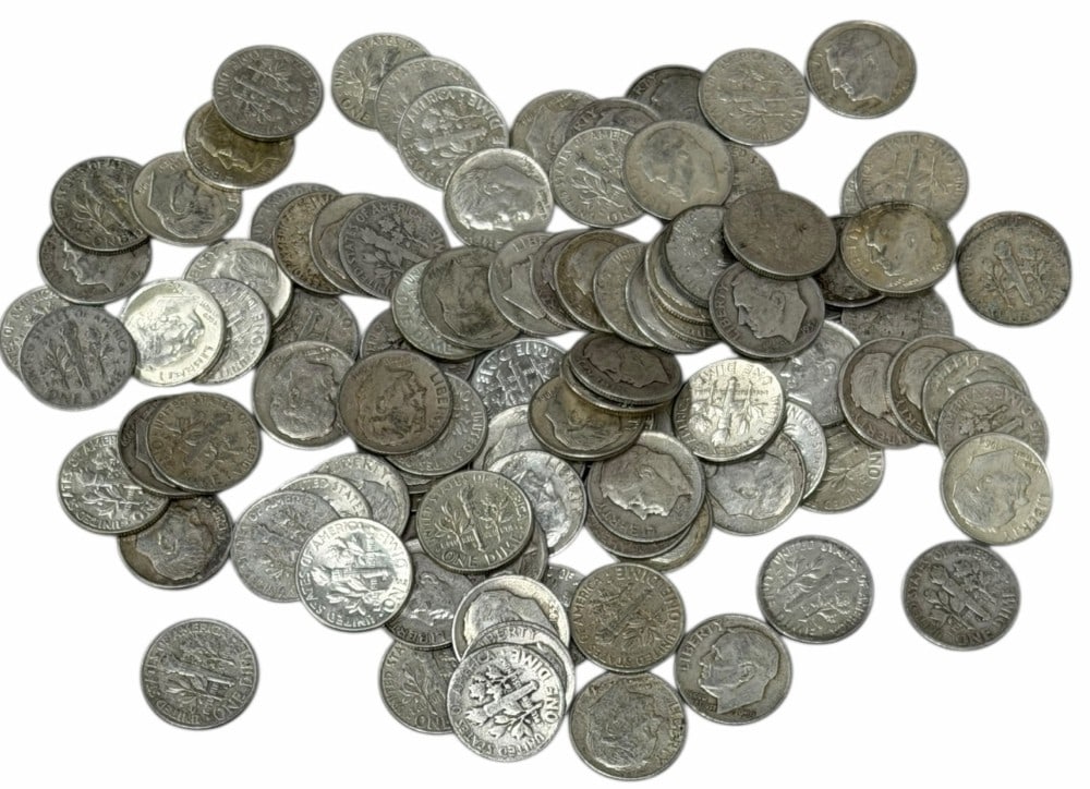 $10 Face Value Of Mixed Date 90% Silver Roosevelt Dimes (1 of 6)