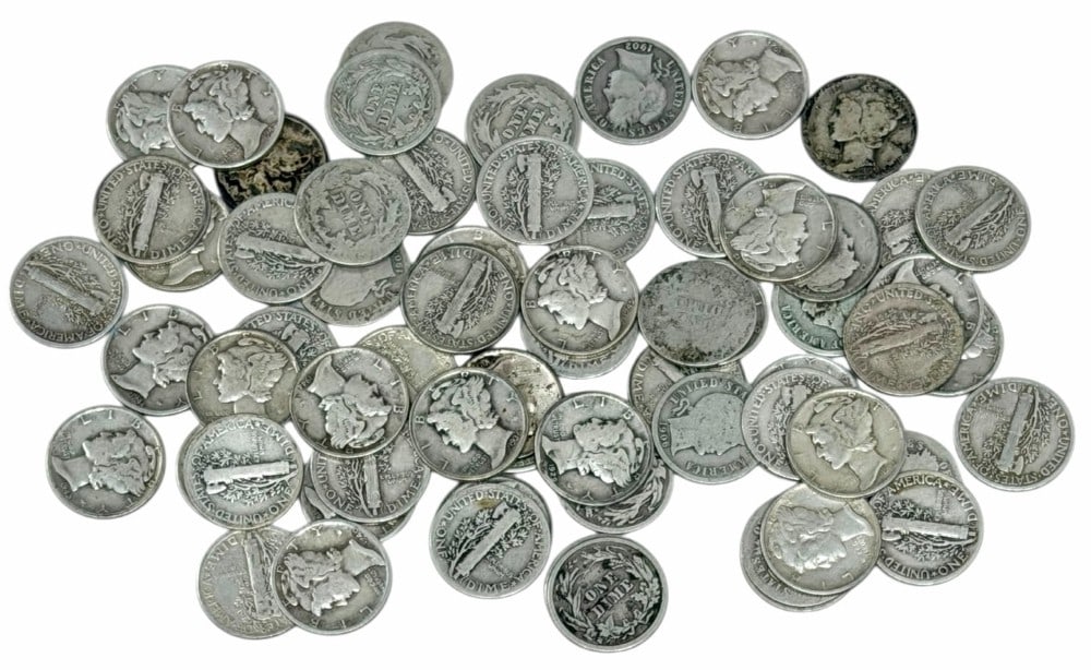 $6.50 Face Value Of Mixed Date 90% Silver United States Dimes (1 of 5)