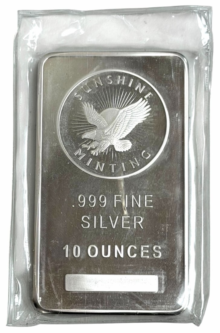 Sunshine Minting Ten Ounce .999 Fine Silver Bar (1 of 2)