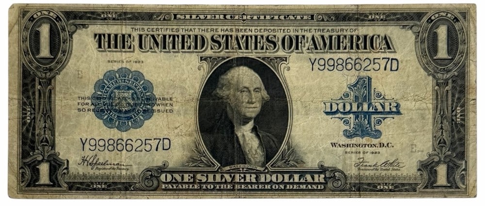 Series Of 1923 United States $1 Large Size Silver Certificate (1 of 4)