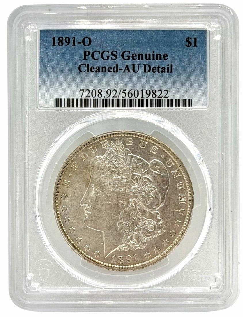 1891-O United States Morgan Silver Dollar PCGS Genuine Cleaned AU Detail (1 of 2)