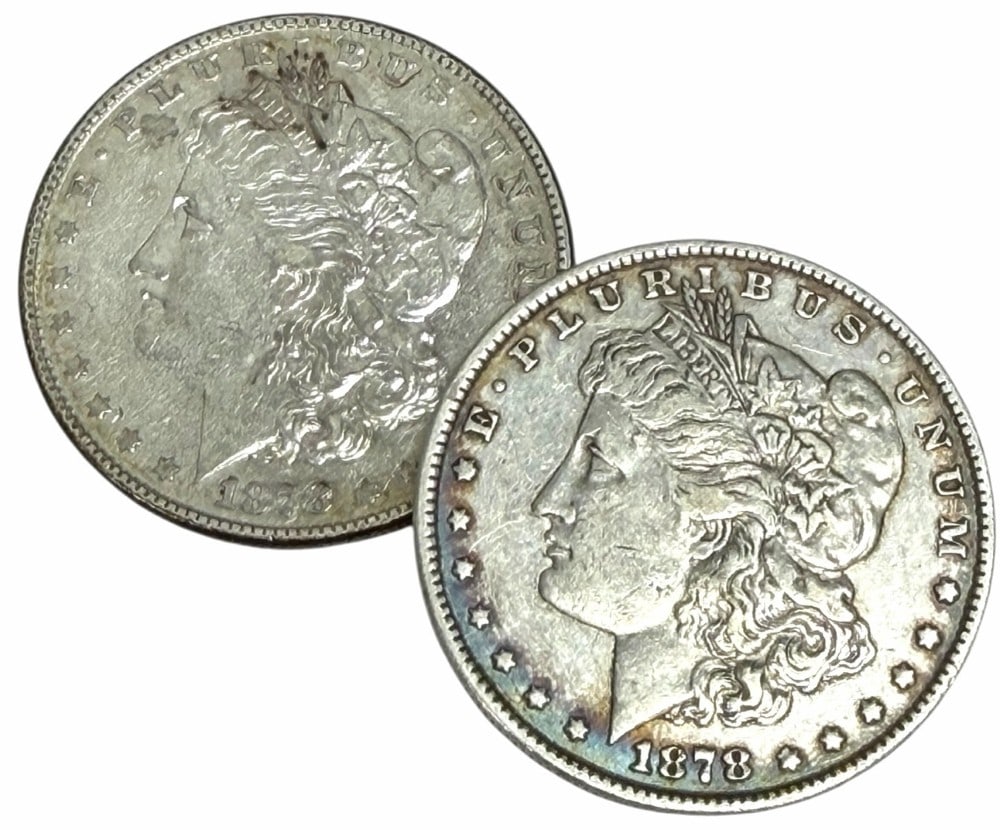 (2) 1878 8TF United States Morgan Silver Dollars (1 of 2)